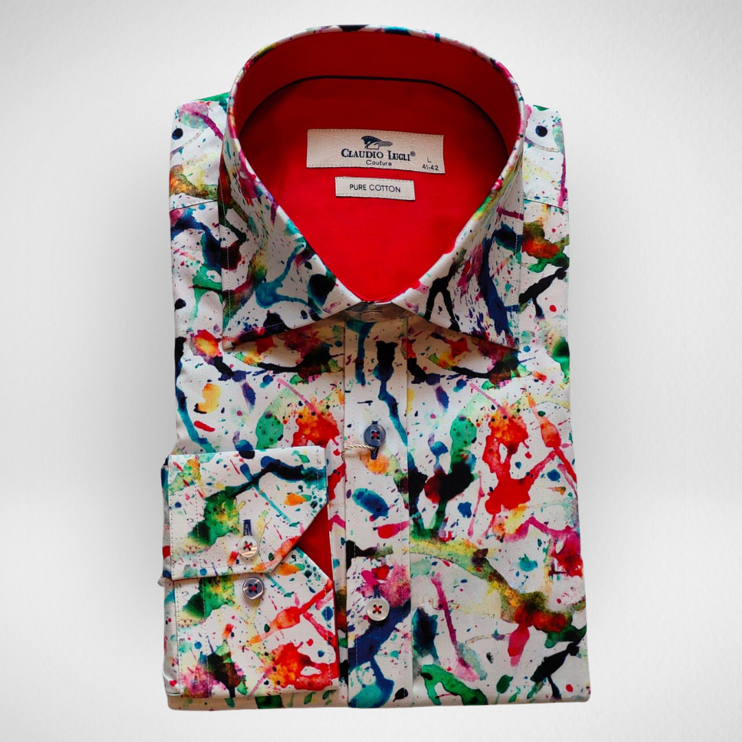 Claudio Lugli Paint Splash Print Shirt