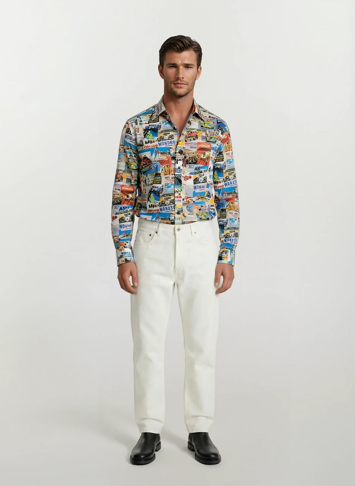 Claudio Lugli Monaco Print Shirt