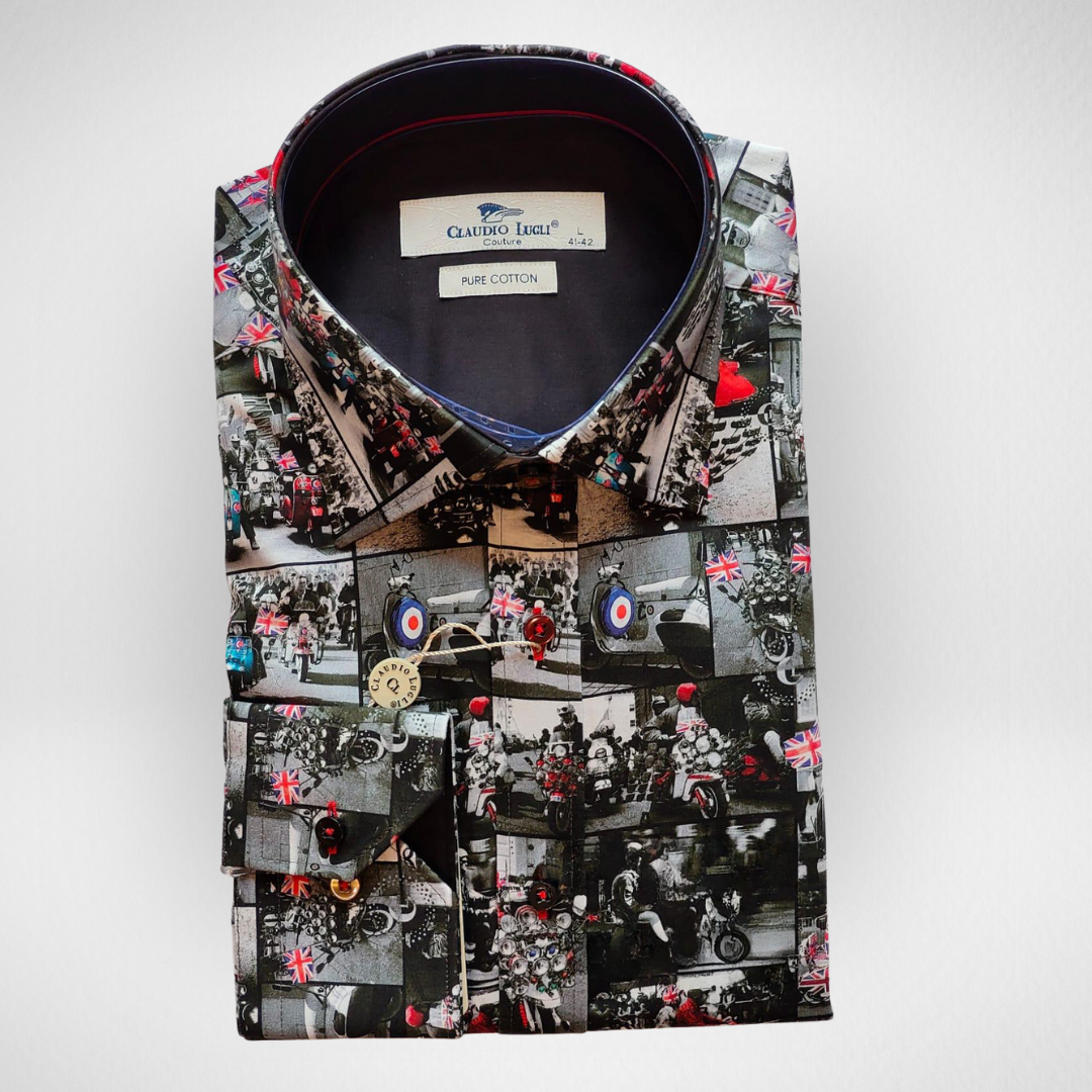 Claudio Lugli Mods & Rockers Print Shirt