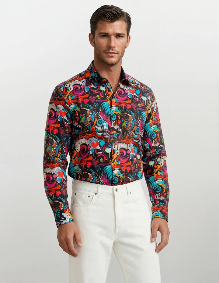 Claudio Lugli Graffiti Print Shirt