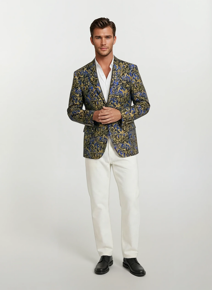 Claudio Lugli Royal Baroque Gold & Sapphire Jacket